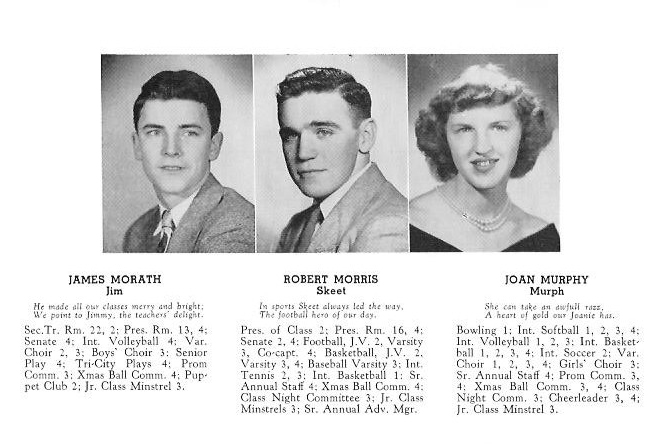 Ilion High School Class of 1949 - James Morath, Robert Morris, Joan Murphy