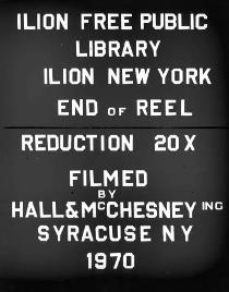 Ilion Library Microfilm - Ilion Sentinel