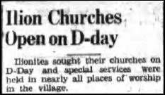 June 8, 1944 Ilion Sentinel Headline