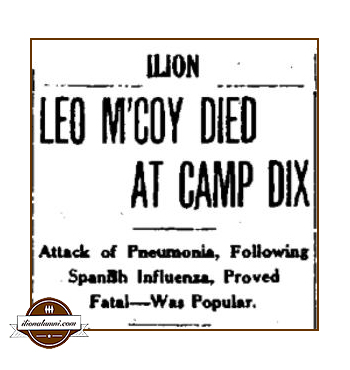 1918 Leo McCoy Newspaper Headline