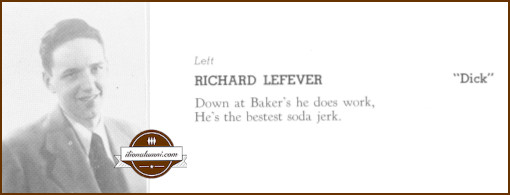 >Richard LeFever 1950 Ilion High School Mirror Yearbook