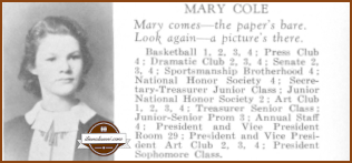 1938 Yearbook Art Editor - Mary Cole