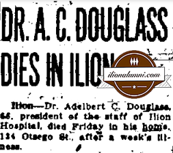 Utica Daily Press - Dr. Adelbert C. Douglass - Class of 1893