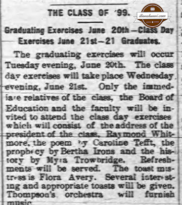Ilion Citizen IHS Graduates 1899
