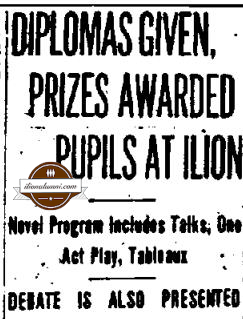 The Utica Daily Press -  Diplomas Given, Prizes Awarded Pupils At Ilion Class of 1934