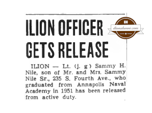 Herkimer Evening Telegram - Ilion Officer Gets Release