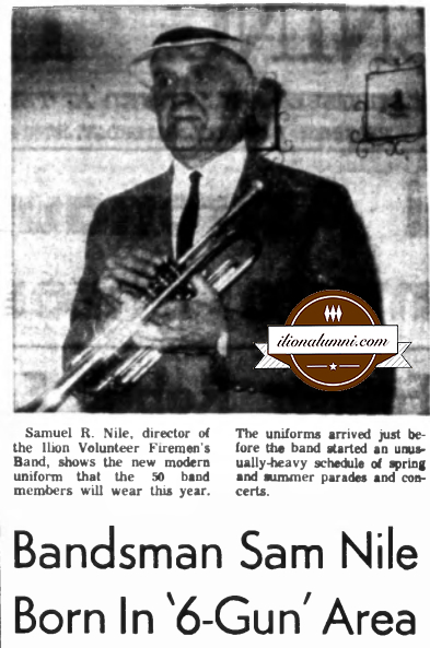 Herkimer Evening Telegram 1966 - Bandsman Sam Nile Born In '6-Gun' Area
