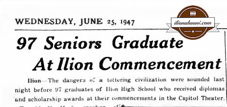 Herkimer Evening Telegram - 1947 graduation