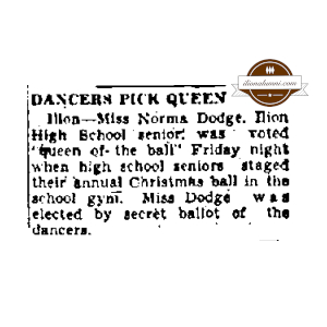 Ilion  Sentinel - 1947 Dancers Pick Queen