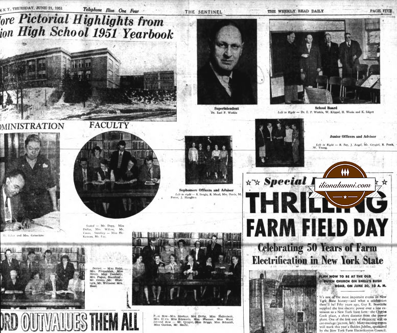 The Ilion Sentinel More Pictorial Highlights 1951