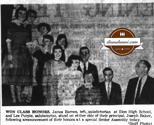 Herkimer Evening Telegram Ilion High School - James Barnes, Lee Purple Win Ilion Class Honors Class of 1957