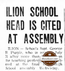 Herkimer Evening Telegram - Ilion School Head is Cited At Assembly - 1964