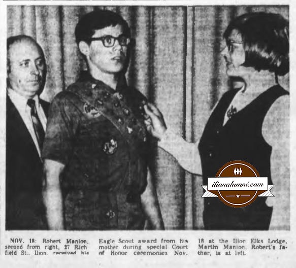 Herkimer Evening Telegram - Robert Manion Eagle Scout - Class of 1973