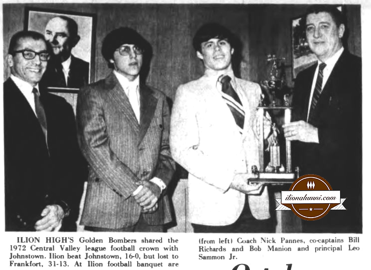 Herkimer Evening Telegram - Central Valley league football crown - 1973