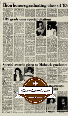 Herkimer Evening Telegram 1985 IHS Graduation