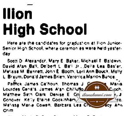 Utica Observer Dispatch - Ilion High School - 1987