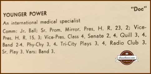 Younger Power - 1954 Ilion Yearbook Caption