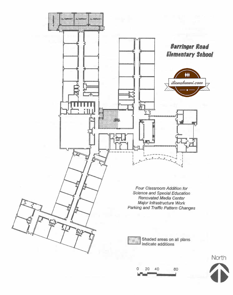 1999 Floor Plan of Barringer Road School Renovation