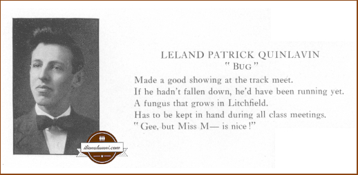Leland Quinlavin Ilion 1909 Annual Yearbook