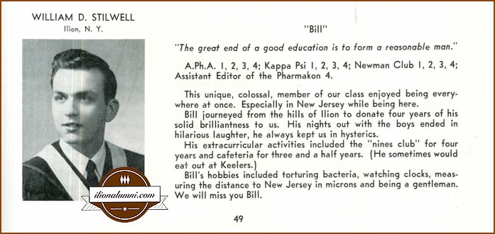 William Stilwell Albany College of Pharmacy Graduation 1955