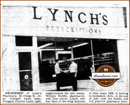 William Wardle Buys Lynch's Pharmacy 1970