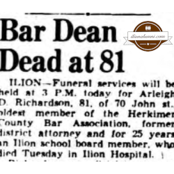 Syracuse Journal - Bar Dean Dead at 81 - IHS Academy 1882