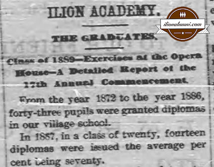 Ilion Citizen IHS Graduates 1889