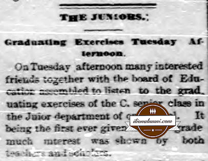 Ilion Citizen IHS Graduates 1894 in 1889