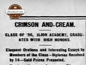 Ilion Citizen IHS Graduates 1896