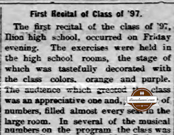 The Ilion Citizen Ilion High School - Class of 1897