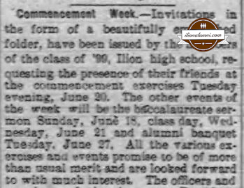 Ilion Citizen IHS Graduates 1899