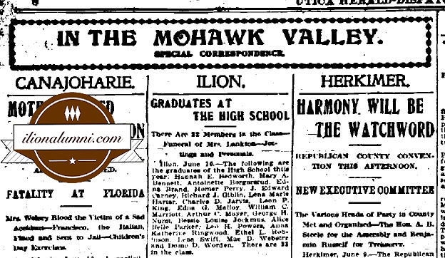 Utica Herald Dispatch 1905 Ilion Graduates
