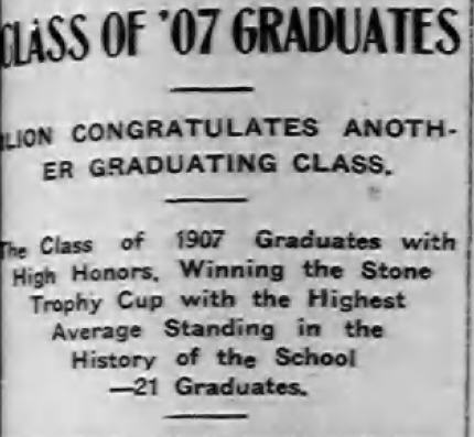 Ilion Citizen Commencement 1907