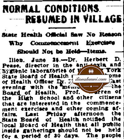 Ilion Citizen Diphtheria  1907