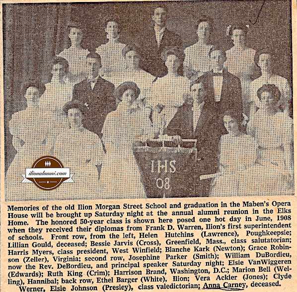 The Evening Telegram - Ilion Alumni to Honor Class of 1908