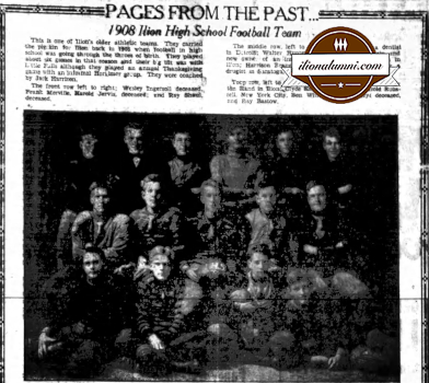 The Ilion Sentinel - 1908 Ilion High School Football Team