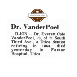 Herkimer Evening Telegram  - Everett Cole VanderPoel - IHS Graduate 1913