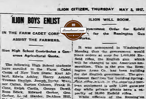 Ilion Citizen IHS Commencement Speakers 1917