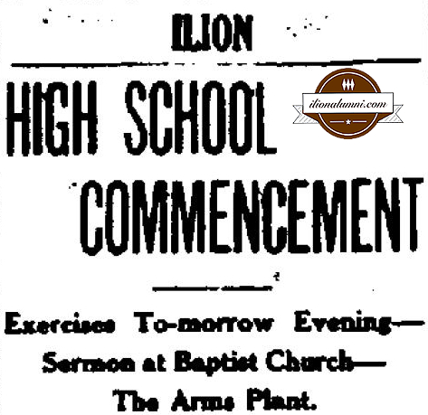 1917 Utica NY Herald Dispatch - 1921 Ilion 8th grade Commencement