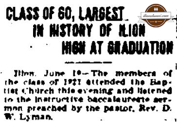 The Utica Daily Press - 1921 Ilion Commencement