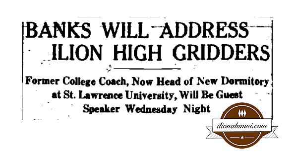The Ilion Sentinel - 1931 - Banks Will Address Ilion High Gridders