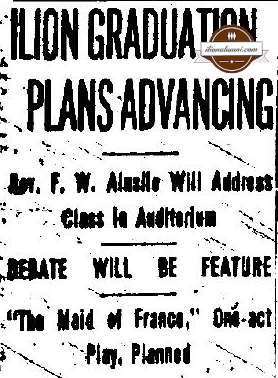 The Utica Daily Press -  Ilion Graduation Plans Advancing IHS Class of 1934