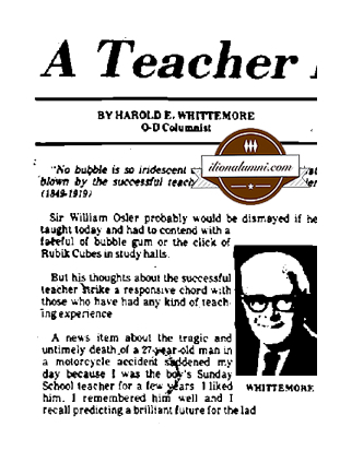 Utica Observer -  A Teacher Remembers - Class of 1934