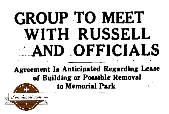 Utica Daily Press - Agreement Is Anticipated Regarding Lease of Building or Possible Removal to Memorial Park - 1936