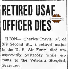 Retired USAF Officer Dies 1938 Class President Charles Travis