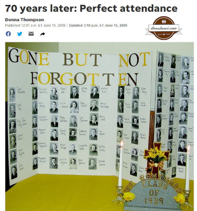 The Herkimer Evening Telegram IHS 1939 70 Years later: Perfect attendance