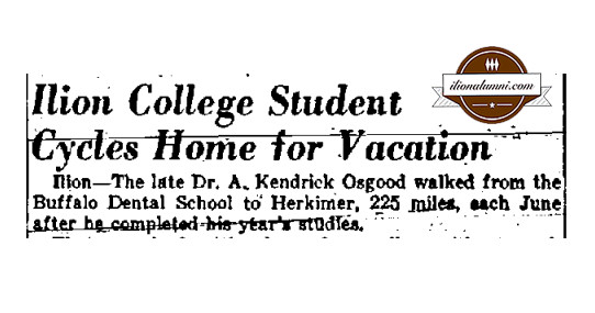 The Utica Observer - IHS Class of 1939 - Ilion College Student Cycles Home for Vacation 