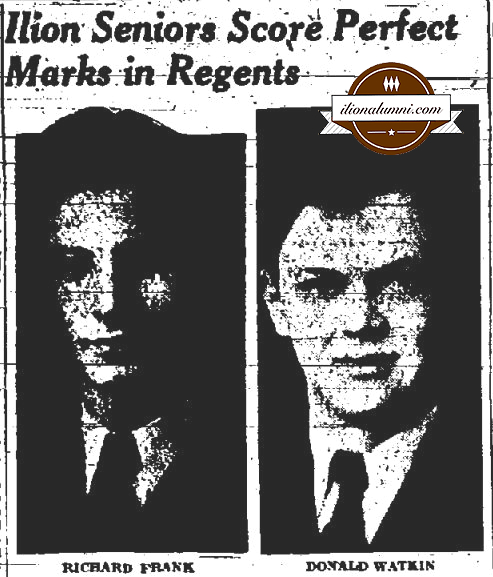 The Utica Observer IHS 1939 Ilion Seniors Score Perfect Marks in Regents 