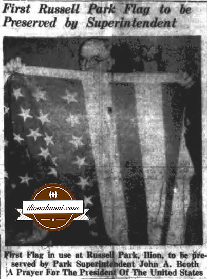 The Ilion Sentinel - IHS Class of 1941 - First Russell Park Flag 