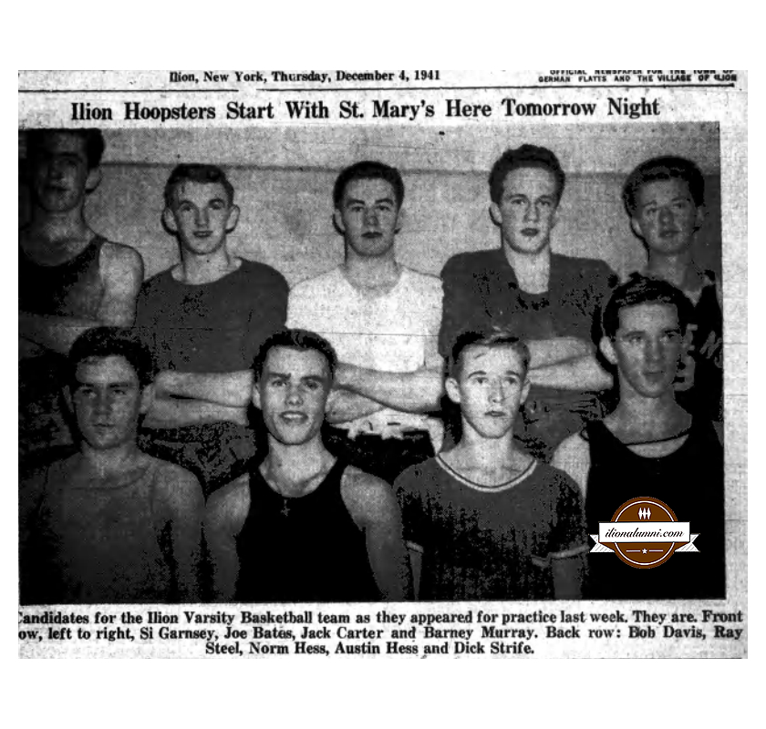 Ilion Sentinel - IHS 1942 - Ilion Hoopsters Start With St. Mary's Here Tomorrow Night